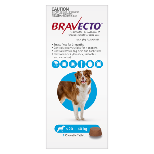 Picture of BRAVECTO CHEW BLUE 20-40KG